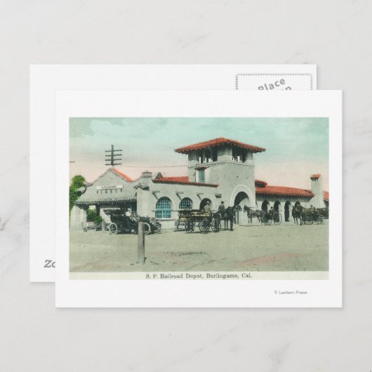 Carte Postale Vue extérieure du dépôt du Pacifique Sud 4 (Devant / Derrière)