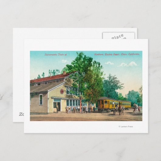 Carte Postale Vue extérieure du dépôt électrique du Nord (Devant / Derrière)