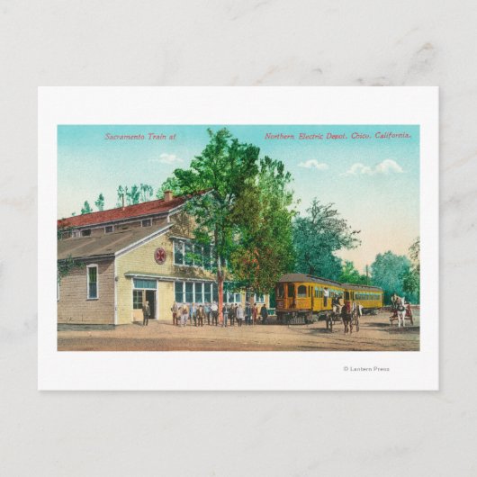 Carte Postale Vue extérieure du dépôt électrique du Nord (Devant)