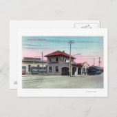 Carte Postale Vue extérieure du dépôt électrique Napa, CA (Devant / Derrière)