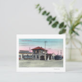 Carte Postale Vue extérieure du dépôt électrique Napa, CA (Debout devant)