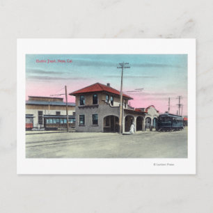 Carte Postale Vue extérieure du dépôt électrique Napa, CA