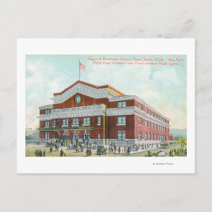 Carte Postale Vue extérieure du dépôt ferroviaire OR-WA