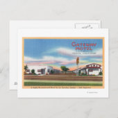 Carte Postale Vue extérieure du Gateway MotelMerced, CA (Devant / Derrière)