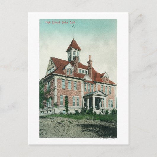 Carte Postale Vue extérieure du lycée Yreka, CA (Devant)