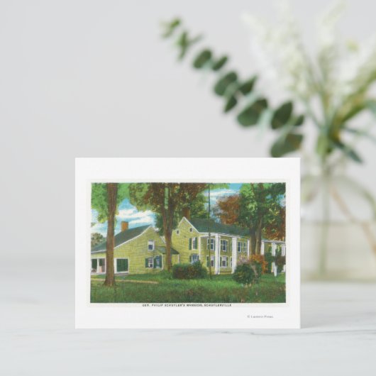 Carte Postale Vue extérieure du manoir du général Philip Schuyle (Debout devant)