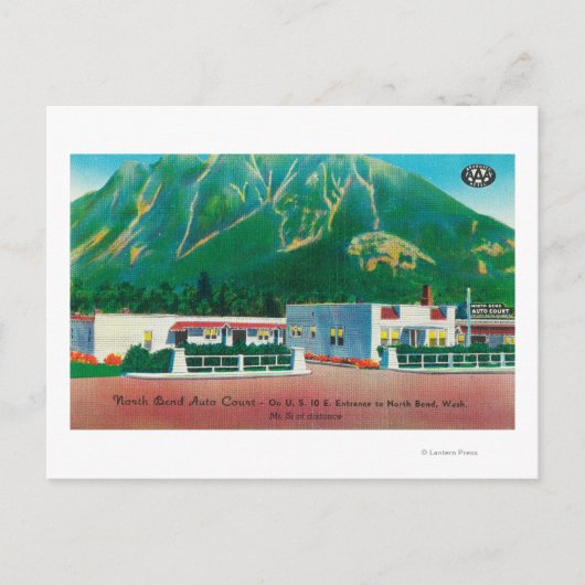 Carte Postale Vue extérieure du North Bend Auto Court (Devant)