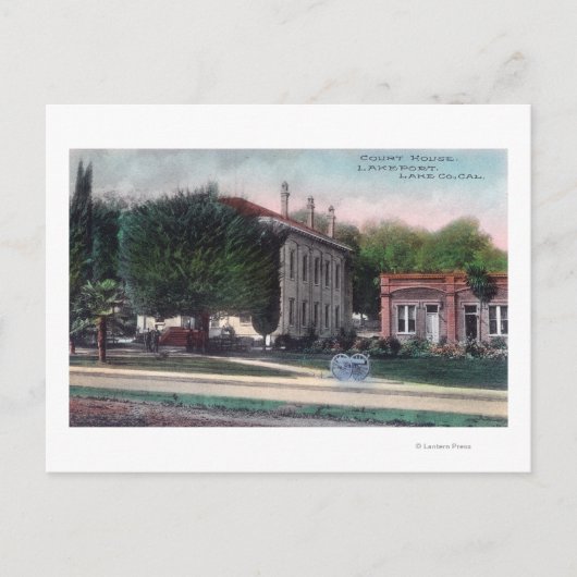 Carte Postale Vue extérieure du palais de justice Lakeport, CA (Devant)