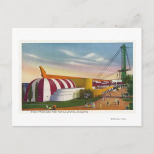 Carte Postale Vue extérieure du pavillon alimentaire et agricole