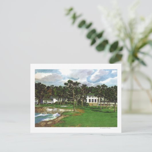 Carte Postale Vue extérieure du Pebble Beach Lodge & (Debout devant)