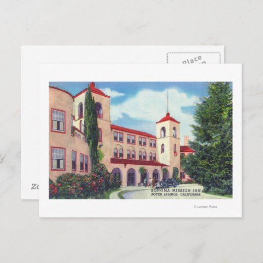 Carte Postale Vue extérieure du Sonoma Mission Inn (Devant / Derrière)
