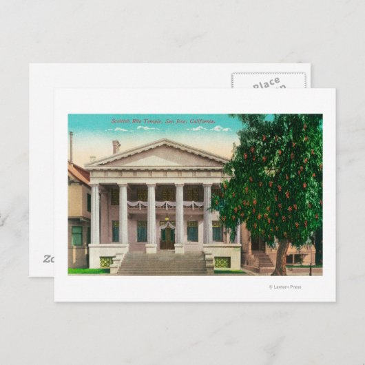 Carte Postale Vue extérieure du temple écossais des cerfs-volant (Devant / Derrière)