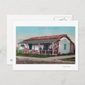 Carte Postale Vue extérieure d'un ancien Adobe HomeVentura, CA (Devant / Derrière)