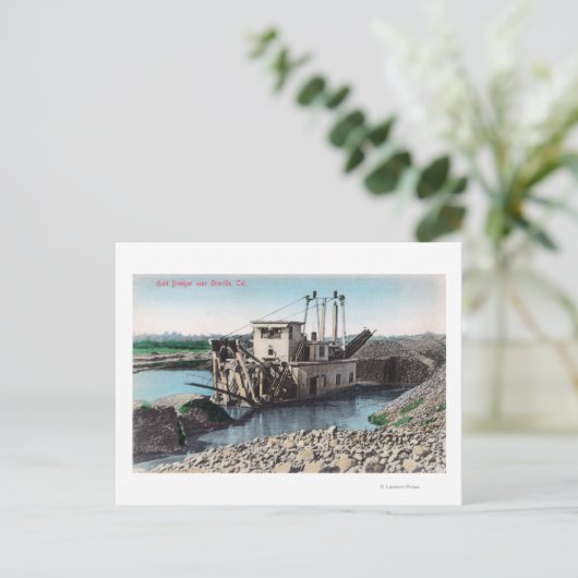 Carte Postale Vue extérieure d'un Gold DredgerOroville, CA (Debout devant)
