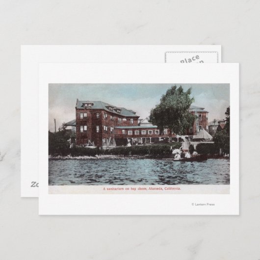 Carte Postale Vue extérieure d'un Sanitarium sur Bay Shore (Devant / Derrière)