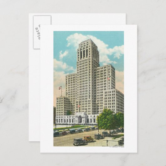 Carte Postale Vue externe du NY State Office Bldg (Devant / Derrière)