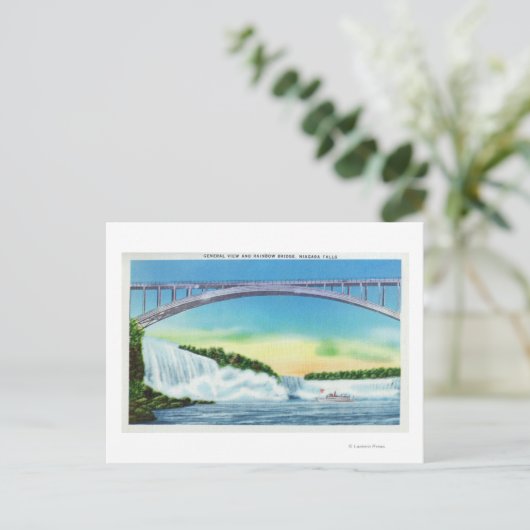 Carte Postale Vue générale des chutes et de l'arc-en-ciel (Debout devant)