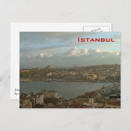 Carte Postale Vue générale d'Istanbul (Devant / Derrière)