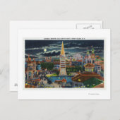 Carte Postale Vue générale du Luna Park la nuit (Devant / Derrière)