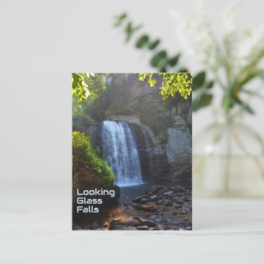 Carte Postale Vue Glass Falls Blue Ridge Mountains Cascade (Debout devant)