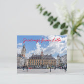 Carte postale vue Grand-Place Lille (Debout devant)