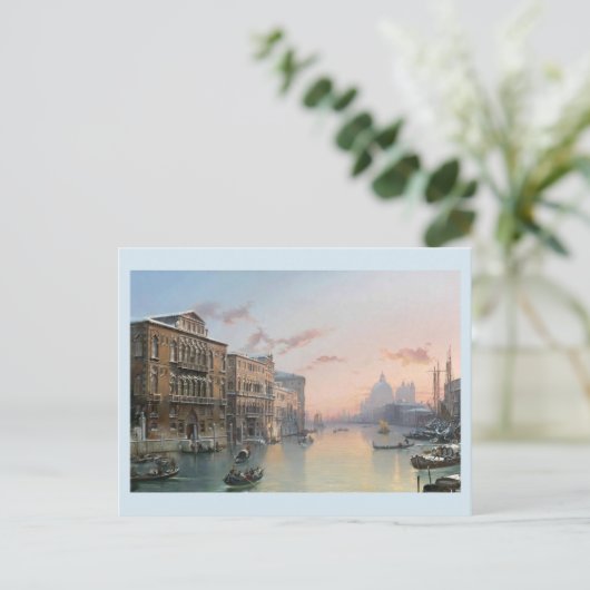 Carte Postale Vue Hiver Sur Le Grand Canal, Venise, (Debout devant)