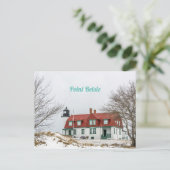 Carte Postale Vue hivernale du phare de Point Betsie (Debout devant)
