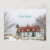 Carte Postale Vue hivernale du phare de Point Betsie (Devant)