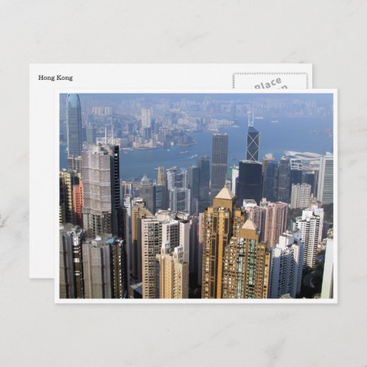 Carte Postale vue hk skyscraper (Devant / Derrière)