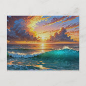 Carte Postale Vue imprenable Sunrise Sunrise Ocean Waves Beach V (Devant)