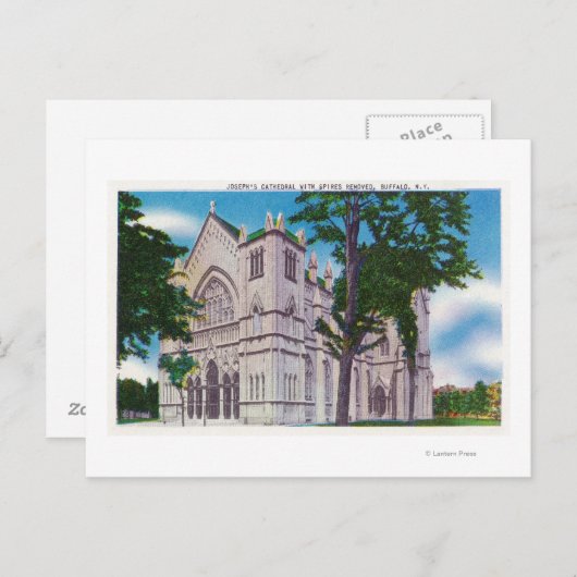 Carte Postale Vue infatigable de la cathédrale Saint-Joseph (Devant / Derrière)