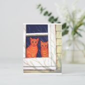 Carte Postale Vue intérieure - Chats Tabby Orange (Debout devant)