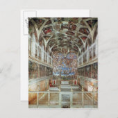 Carte Postale Vue intérieure de la chapelle Sixtine (Devant / Derrière)
