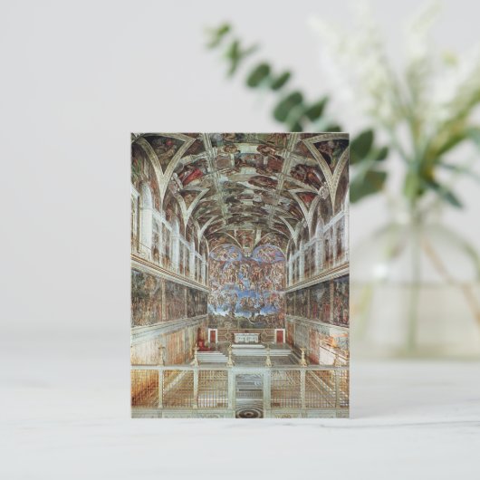 Carte Postale Vue intérieure de la chapelle Sixtine (Debout devant)
