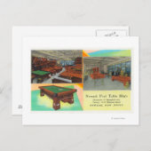 Carte Postale Vue intérieure de la table de billard Newark (Devant / Derrière)