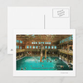 Carte Postale Vue intérieure des bains (Devant / Derrière)