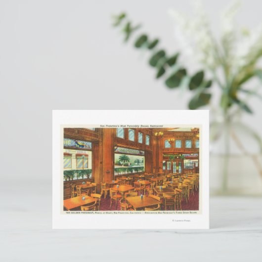 Carte Postale Vue intérieure du faisan d'or (Debout devant)