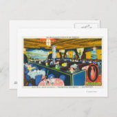 Carte Postale Vue intérieure du restaurant Riviera (Devant / Derrière)