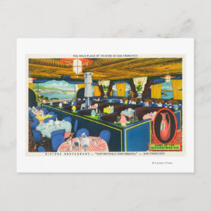 Carte Postale Vue intérieure du restaurant Riviera