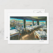 Carte Postale Vue intérieure du restaurant Vista del Mar (Devant / Derrière)