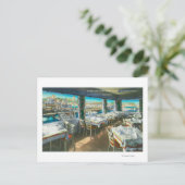 Carte Postale Vue intérieure du restaurant Vista del Mar (Debout devant)