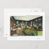 Carte Postale Vue intérieure du salon de FDR (Devant / Derrière)