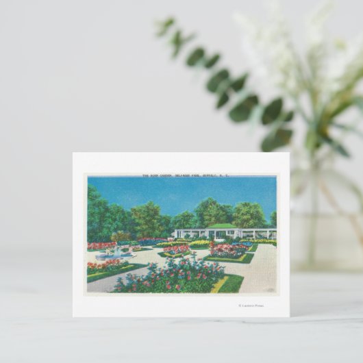 Carte Postale Vue jardin Rose du parc du Delaware (Debout devant)