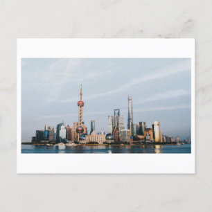 Carte Postale Vue journalière de Shanghai et Huangpu River, Chin