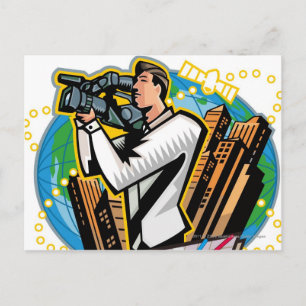 Carte Postale Vue latérale de l'homme qui tire