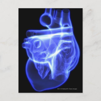 Carte Postale Vue luminescente du coeur humain