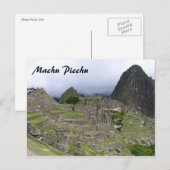 Carte Postale vue machu picchu (Devant / Derrière)