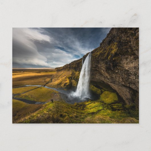Carte Postale Vue magnifique du paysage de Seljalandsfoss (Devant)