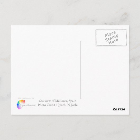 Carte Postale Vue mer de Majorque (Dos)