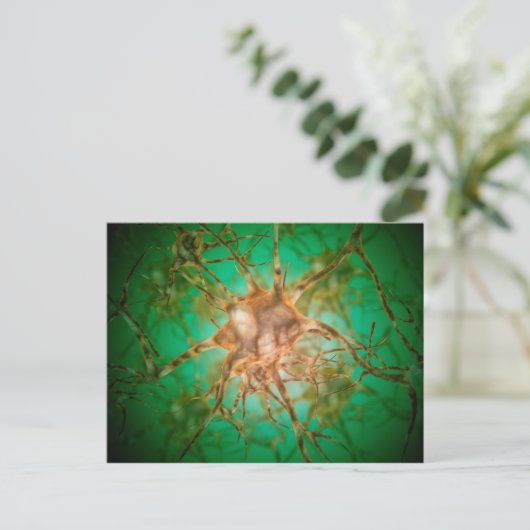 Carte Postale Vue Microscopique De Plusieurs Cellules Nerveuses  (Debout devant)